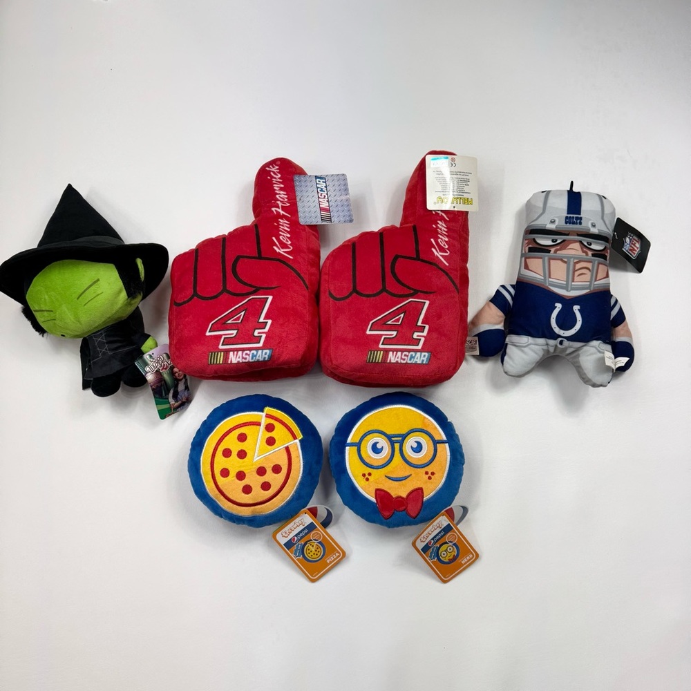 NEW! Lot of 6 Mixed Branded Stuffed Plush Toys W/Tags